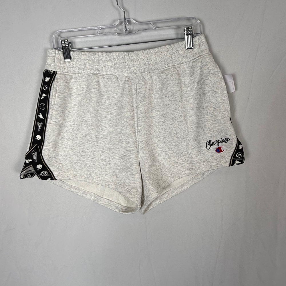 Champion Heather Grey Sweat Shorts With Tape Detail Women's‎ Medium